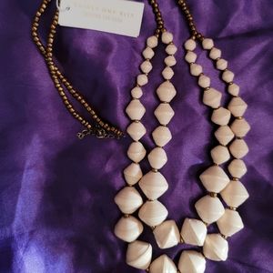Bronze Gold Creamy White Necklace